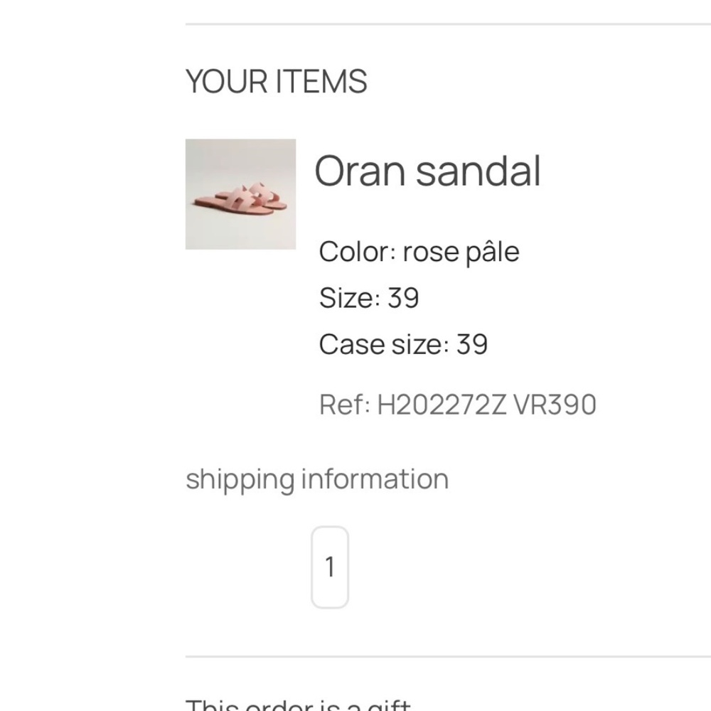 Hermes Oran Sandals 39 Rose Pale - Picture 5 of 5